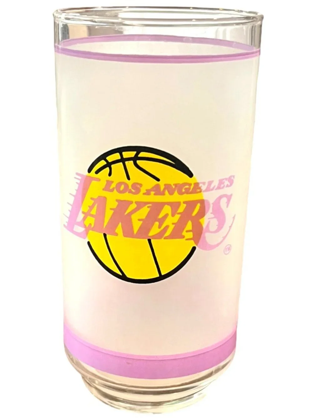 Los Angeles Lakers - Mobile Gas Vintage NBA Libby Frosted Glass Tumbler